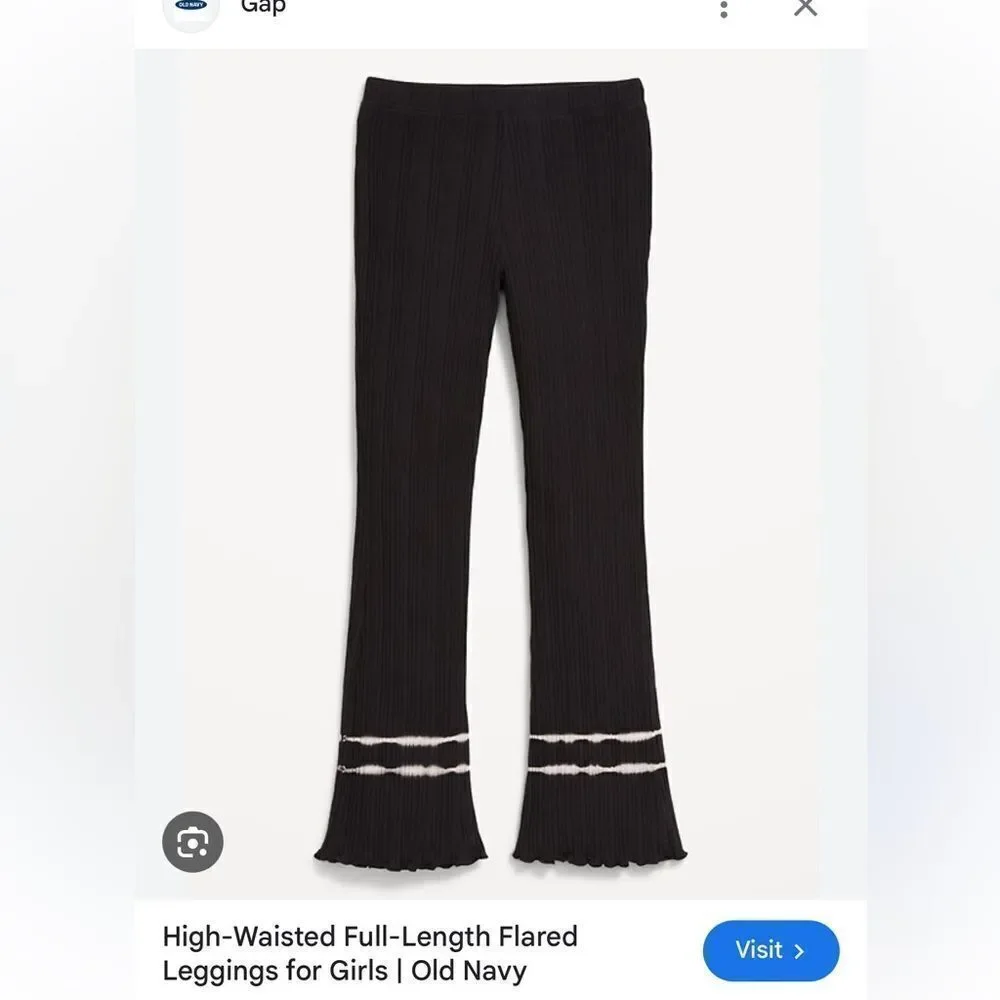 Black Flared Pants with White Trim #19